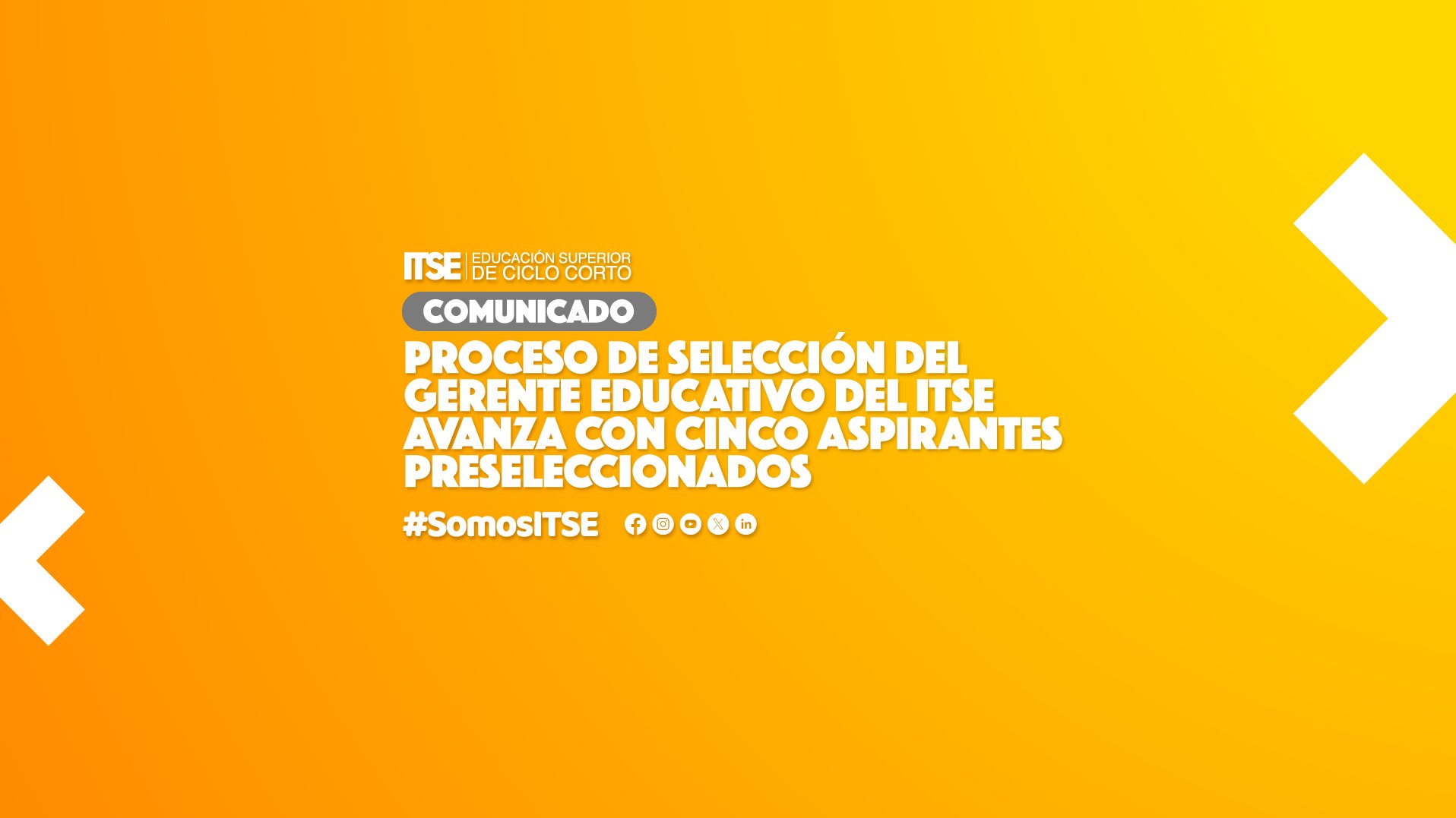 Proceso de selección del Gerente Educativo del ITSE avanza con cinco aspirantes preseleccionados